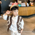 Knit Outerwear Diamond Boy Knitted Vest Supplier